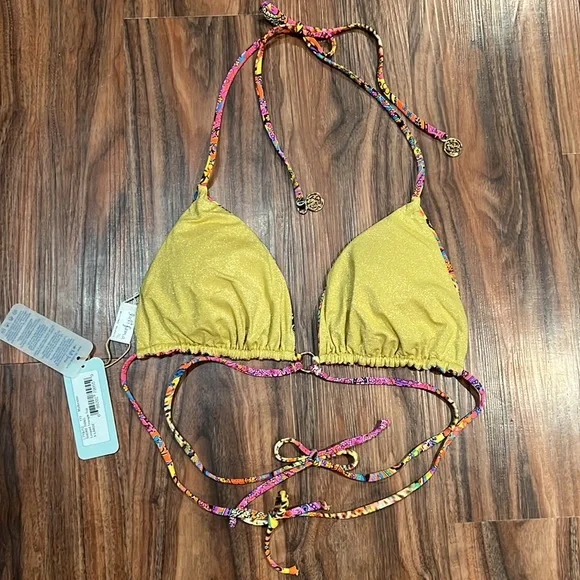 SOLD Luli Fama Shore Thing Reversible Looped Triangle Top - Picture 11 of 16